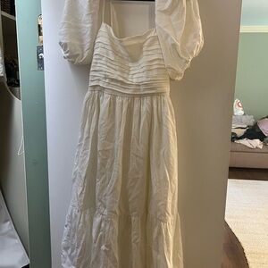 A&F White Puff Sleeve Dress